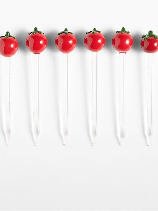 Crate&Barrel Other - New! 🍅 Crate&Barrel Hand-Blown Glass Cocktail Picks/Stirrers-Set of 6